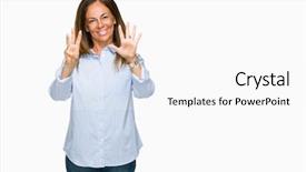  Presentation with eight - PPT layouts having 8 points - beautiful middle age business adult background and a  colored foreground
