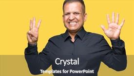  Presentation with arab - Slide set enhanced with 8 points - handsome middle age arab business background and a  colored foreground