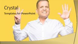  Presentation with elegant man in glasses optics - Colorful presentation enhanced with 8 points - middle age arab elegant man backdrop and a  colored foreground