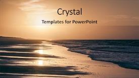  Presentation with sunset beach - Cool new slide deck with 80 mile beach in australia backdrop and a coral colored foreground