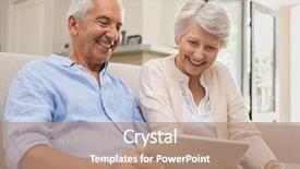  Presentation with using digital tablet - PPT theme featuring woman planning on summer vacation background and a coral colored foreground