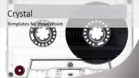  Presentation with cassette - Amazing theme having 80s backround - transparent compact cassette b-side backdrop and a white colored foreground