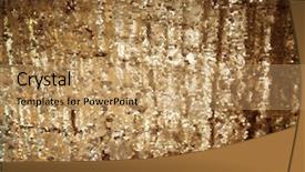  Presentation with sequin - Colorful theme enhanced with 80s disco - gold sequin background sequin cloth backdrop and a coral colored foreground