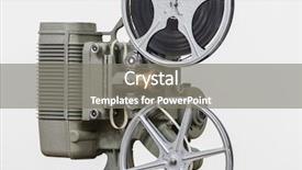  Presentation with vintage movie - Amazing theme having 8mm home film movie projector backdrop and a gray colored foreground