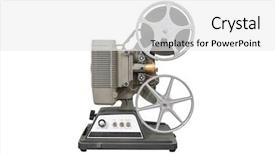  Presentation with vintage movie - Cool new slides with 8mm home movie film projector backdrop and a white colored foreground
