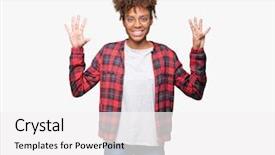  Presentation with african american weddig - Audience pleasing presentation design consisting of 9 - beautiful young african american woman backdrop and a  colored foreground