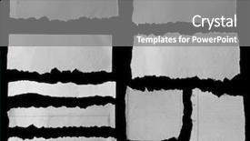  Presentation with black paper - PPT theme featuring 9 - nine pieces of torn paper background and a gray colored foreground
