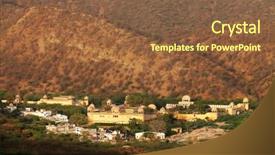  Presentation with jaipur city palace rajasthan india - Amazing presentation design having 16 9 - panorama of rajasthan landmark backdrop and a tawny brown colored foreground