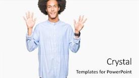  Presentation with religious african american - Colorful slide set enhanced with 9 - young african american man backdrop and a  colored foreground