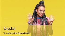  Presentation with breastfeeding and african american - Colorful presentation design enhanced with 9 - young braided hair african american backdrop and a  colored foreground