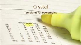  Presentation with date line - PPT theme consisting of september 11th - hi-lighted date in diary calendar background and a cream colored foreground