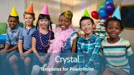  Presentation with happy birthday - Presentation having  background and a  colored foreground