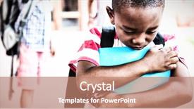  Presentation with school bullying - Beautiful theme featuring friends bullying a sad boy backdrop and a coral colored foreground