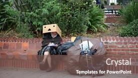  Presentation with homeless people - Amazing presentation theme having 9-2-2018-los-angeles backdrop and a tawny brown colored foreground