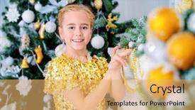  Presentation with pretty girl - Colorful theme enhanced with 9 box - pretty nine year old girl backdrop and a yellow colored foreground