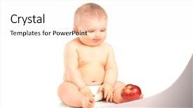  Presentation with baby sitting - Cool new presentation with 9 months old baby boy backdrop and a white colored foreground