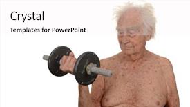  Presentation with weight lifting - Presentation consisting of 90 s - nice isolated image background and a white colored foreground