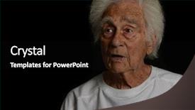  Presentation with black senior citizen - PPT theme enhanced with 90 s - very nice fun image background and a black colored foreground