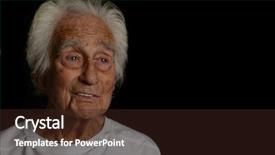  Presentation with black senior citizen - Audience pleasing slide deck consisting of 90 s - very nice portrait backdrop and a wine colored foreground