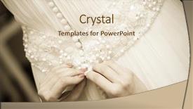  Presentation with bride - PPT theme enhanced with bridesmaid fixing bride's wedding background and a lemonade colored foreground