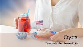  Presentation with mason jar - Audience pleasing presentation theme consisting of patriotism and national holidays concept backdrop and a  colored foreground