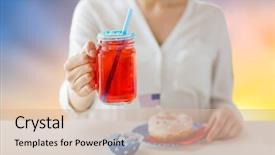  Presentation with republic day - Colorful slide set enhanced with patriotism and national holidays concept backdrop and a lemonade colored foreground