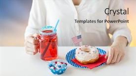  Presentation with independence day - Beautiful PPT theme featuring patriotism and national holidays concept backdrop and a light gray colored foreground