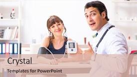  Presentation with blood pressure - Amazing presentation design having checking woman's blood pressure backdrop and a lemonade colored foreground