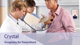 Presentation with chest pain - Beautiful presentation design featuring male patient's chest backdrop and a sky blue colored foreground