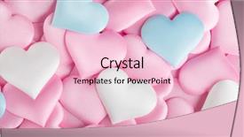  Presentation with pink satin - Cool new PPT theme with valentine's day hearts background backdrop and a lemonade colored foreground