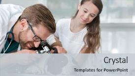  Presentation with veterinary - Slides enhanced with doctor examining dog's ear background and a lemonade colored foreground