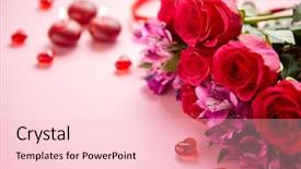  Presentation with romantic gift - Colorful slide set enhanced with valentine's day march backdrop and a lemonade colored foreground