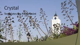  Presentation with famous moroccan koutoubia mosque minaret - PPT layouts with saif - minaret of sidi bou said background and a light blue colored foreground