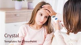  Presentation with temperature - Colorful presentation theme enhanced with little ill daughter's temperature backdrop and a lemonade colored foreground