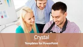  Presentation with creative - Audience pleasing theme consisting of photography and creative people concept backdrop and a coral colored foreground