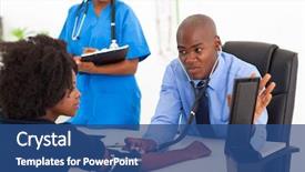  Presentation with colonoscopy african american patient - PPT theme having brown teapot near two black cups of tea on wooden with fresh mint and chamomile table tea concept frame copy space top view background and a tawny brown colored foreground