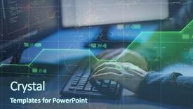  Presentation with computer hacking - Amazing PPT theme having cybercrime hacking and technology concept backdrop and a ocean colored foreground