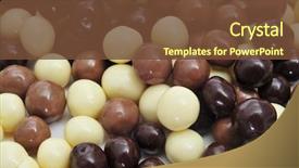  Presentation with chocolate milk - PPT theme enhanced with closeup of some different ball background and a tawny brown colored foreground