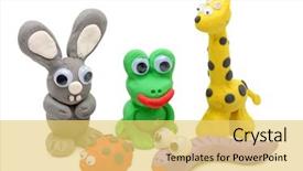  Presentation with clay - Cool new presentation design with child's play clay backdrop and a yellow colored foreground