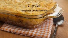  Presentation with classic - Amazing slide set having course pied - casserole with classic shepherd's pie backdrop and a yellow colored foreground