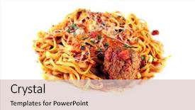  Presentation with meat food - PPT theme enhanced with saif - genuine dish of linguine background and a lemonade colored foreground