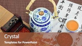  Presentation with tea cup - Beautiful presentation design featuring body's ability to maintain backdrop and a tawny brown colored foreground