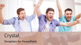  Presentation with team building sport - Cool new slide set with bright sweater scarf black boots backdrop and a  colored foreground.