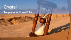  Presentation with crime scene unit - Audience pleasing presentation theme consisting of hourglass in desert's sand backdrop and a teal colored foreground