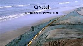  Presentation with fishing net - Presentation design enhanced with saif - fishing net at a mediterranean background and a  colored foreground