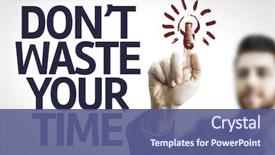  Presentation with time waste - Cool new presentation theme with piano close up piano claps black and white backdrop and a light gray colored foreground.