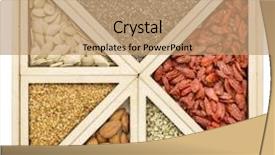  Presentation with square - Amazing PPT theme having square and triangles - superfood abstract backdrop and a coral colored foreground