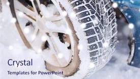  Presentation with transportation - PPT layouts with vehicle concept - closeup of car background and a sky blue colored foreground