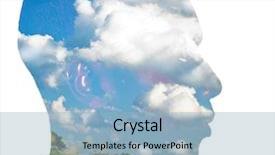  Presentation with african american in computer lab business - Presentation design featuring double exposure of an african background and a light blue colored foreground