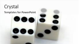  Presentation with pair - PPT theme featuring odd - pair of dices isolated background and a white colored foreground